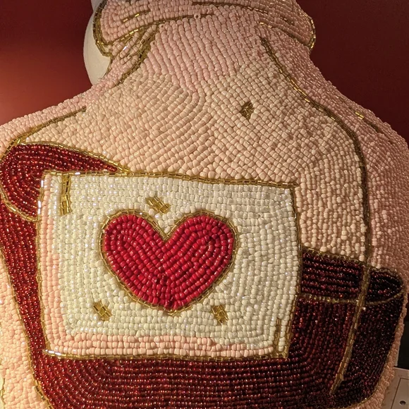 Beaded Perfume Bottle Decorative Pillow NWT - Picture 3 of 5